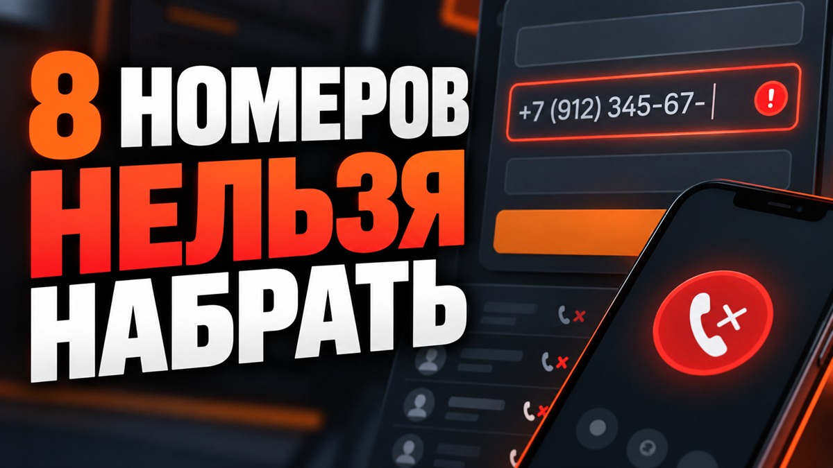 8 НОМЕРОВ НЕЛЬЗЯ НАБРАТЬ