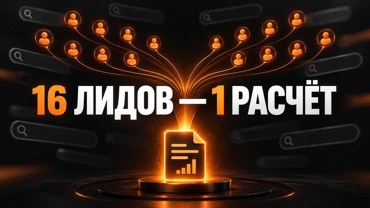 16 ЛИДОВ — 1 РАСЧЁТ