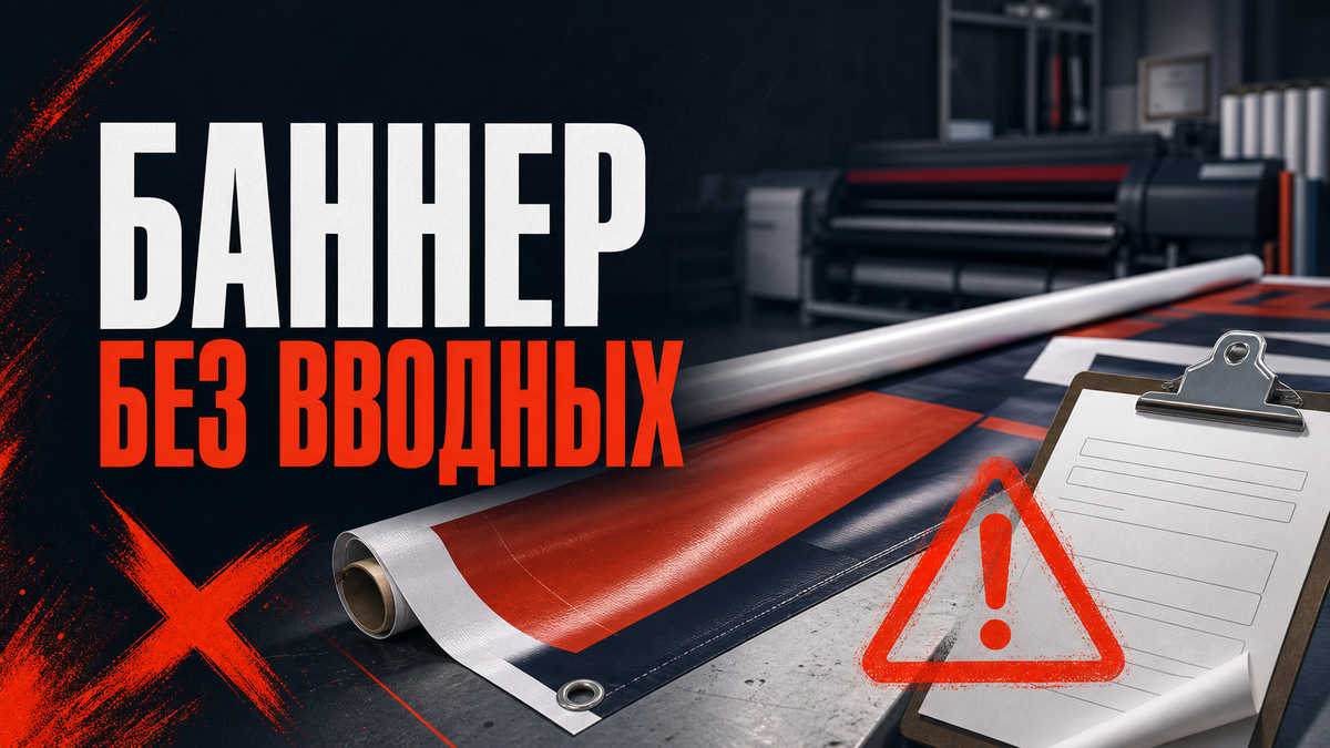 Кейс: типография напечатала баннер, но клиент не дал вводные
