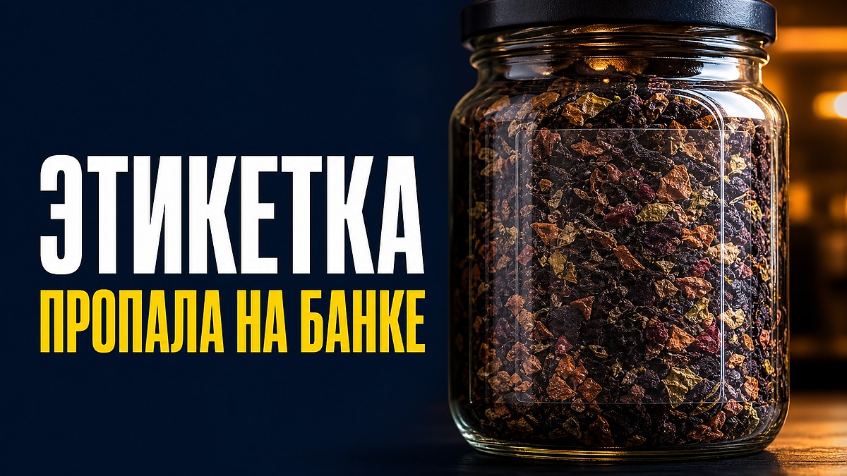 Кейс: этикетка на прозрачной банке пропала на фоне продукта