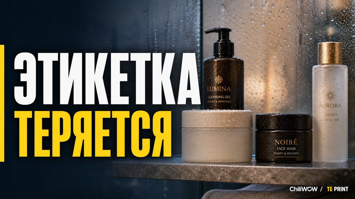 Кейс: косметическая этикетка выглядела дорого, но терялась в ванной