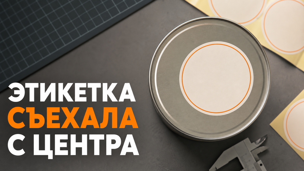 Кейс: круглая этикетка на крышке съехала визуально